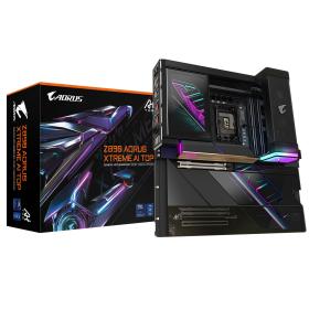 GIGABYTE Z890 AORUS XTREME AI TOP Motherboard - Unterstützt Intel Core Ultra (Serie 2) CPUs, 22+1+2 Phasen VRM, bis zu 9500MHz