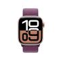 Apple Watch Series 10 GPS + Cellular 42mm Rose Gold Aluminium Case with Plum Sport Loop