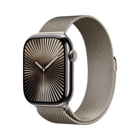 Apple Watch Series 10 GPS + Cellular 46mm Natural Titanium Case with Natural Milanese Loop - S M