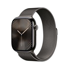 Apple Watch Series 10 GPS + Cellular 46mm Slate Titanium Case with Slate Milanese Loop - M L