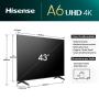 Hisense 43A6N Fernseher 109,2 cm (43") 4K Ultra HD Smart-TV WLAN Schwarz