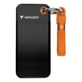 Verbatim Pocket SSD 1 TB USB Tipo C 3.2 Gen 2 (3.1 Gen 2) Negro, Naranja