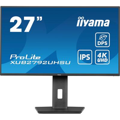 iiyama ProLite XUB2792UHSU-B6 computer monitor 68.6 cm (27") 3840 x 2160 pixels 4K Ultra HD LED Black