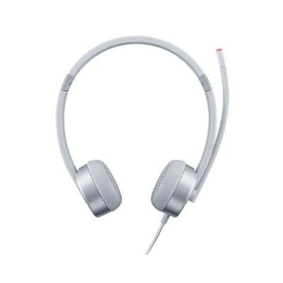 Lenovo 100 Stereo Analogue Headset Kopfhörer Büro Callcenter Silber