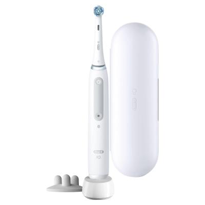 Oral-B iO Spazzolino Elettrico Ricaricabile 4S Bianco, 1 Testina, 1 Custodia Da Viaggio