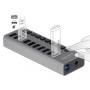 DeLOCK Externer 5 Gbps USB Hub mit 10 Ports + Schalter