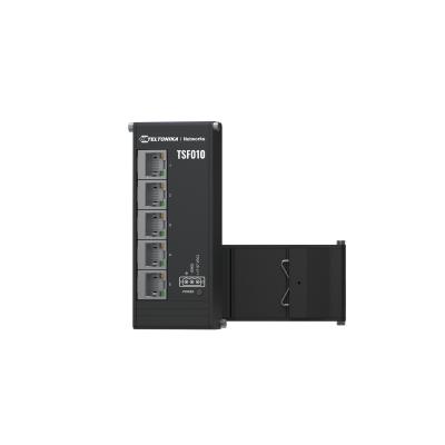 Teltonika NETWORKS TSF010 Flat Ethernet Switch No administrado Fast Ethernet (10 100) DIN rail Negro