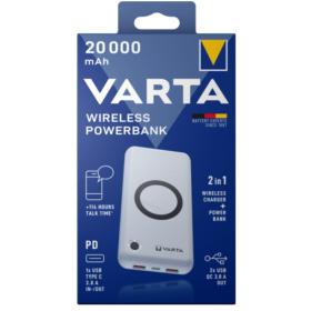 Varta 57909 101 111 banque d'alimentation électrique Lithium Polymère (LiPo) 20000 mAh Recharge sans fil Blanc