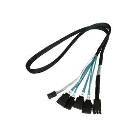 Highpoint 8643-4SATA-1M câble Serial Attached SCSI (SAS) 12 Gbit s Noir