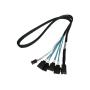 Highpoint 8643-4SATA-1M cable Serial Attached SCSI (SAS) 12 Gbit s Negro