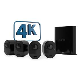 Arlo Ultra 2 Outdoor Security Camera, 4-pack black