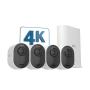 Arlo Ultra 2 Outdoor Security Camera, 4-pack white