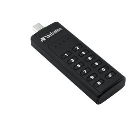 Verbatim Keypad Secure - Unidad USB-C de 32 GB Cifrada con un teclado integrado de acceso - Negro