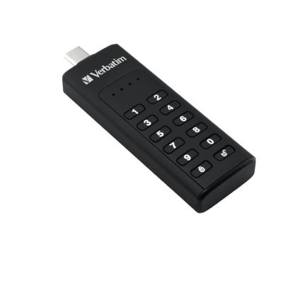 Verbatim Keypad Secure - USB-C Drive with Password Protection and AES-256 HW encryption to protect your data - 32 GB - Black