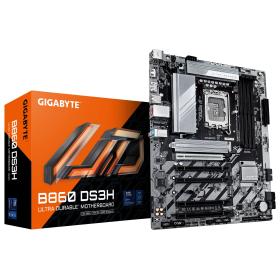 GIGABYTE B860 DS3H Placa base - CPUs Intel Core Ultra, VRM de 8+1+2+2 fases, hasta 9066MHz DDR5, 1xPCIe 5.0 + 1xPCIe 4.0 M.2,