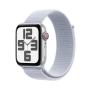 Apple Watch SE GPS + Cellular 44mm Silver Aluminium Case with Blue Cloud Sport Loop