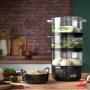 Russell Hobbs 26530-56 pentola a vapore 3 cestello i Libera installazione 400 W Nero, Translucent