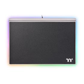 Thermaltake Argent MP1 RGB Tapis de souris de jeu Noir, Titane