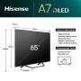 Hisense 65A7NQ Fernseher 165,1 cm (65") 4K Ultra HD Smart-TV WLAN Grau 300 cd m²