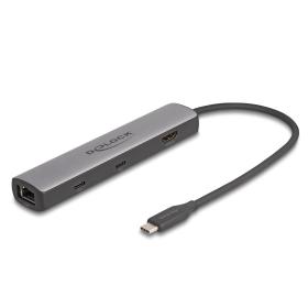 DeLOCK Estación de acoplamiento USB 40 Gbps USB Type-C 8K - HDMI USB 10 Gbps 2,5 Gigabit LAN PD 3.0 100 W