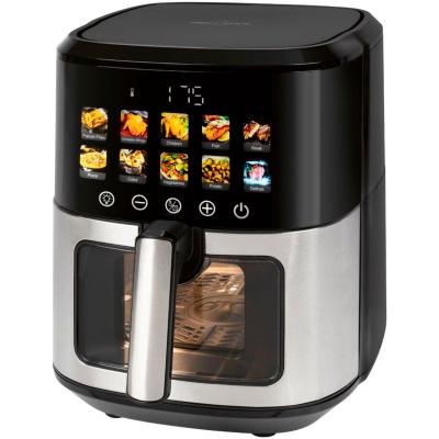 ProfiCook PC-FR 1286 H friteuse Unique 6,5 L Autonome 1700 W Friteuse d’air chaud Noir, Acier inoxydable