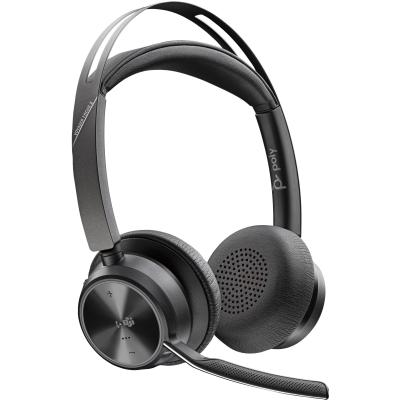 POLY Micro-casque Voyager Focus 2 USB-C-C certifié Microsoft Teams + adaptateur USB-C A +base de chargement