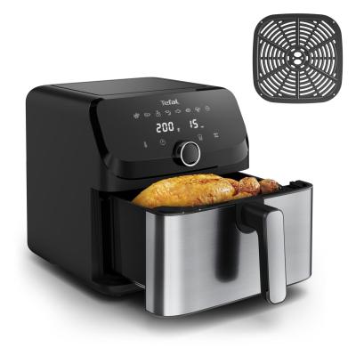 Tefal Easy Fry Mega EY855D10 friteuse Unique 7,5 L Autonome 2020 W Friteuse d’air chaud Noir, Acier inoxydable