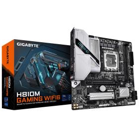 GIGABYTE H810M GAMING WIFI6 Mainboard – Intel Core Ultra (Serie 2) CPUs, 4+1+2 Phasen VRM, bis zu 6400 MHz DDR5, 1xPCIe 4.0