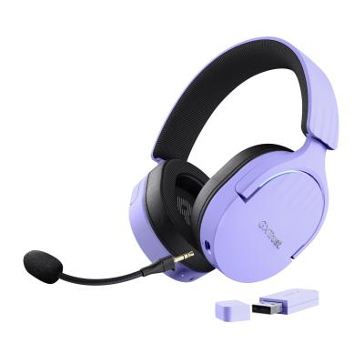 Trust GXT 491P FAYZO Auriculares Inalámbrico y alámbrico Diadema Juego USB tipo A Bluetooth Negro, Púrpura