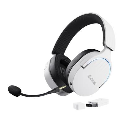 Trust GXT 491W FAYZO Casque Avec fil &sans fil Arceau Jouer USB Type-C Bluetooth Noir, Blanc