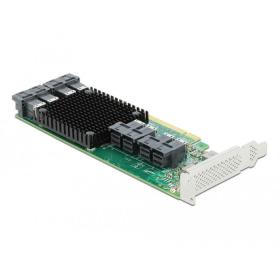 DeLOCK Carte PCI Express x16 vers 8 x internes SFF-8643 NVMe - Facteur de forme à profil bas