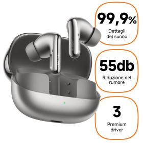 Xiaomi Buds 5 Pro Kopfhörer True Wireless Stereo (TWS) im Ohr Anrufe Musik USB Typ-C Bluetooth Grau, Titan