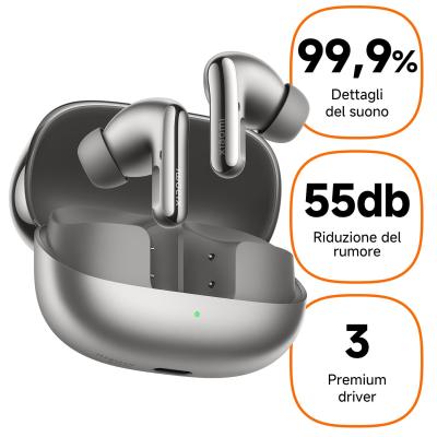 Xiaomi Buds 5 Pro Casque True Wireless Stereo (TWS) Ecouteurs Appels Musique USB Type-C Bluetooth Gris, Titane