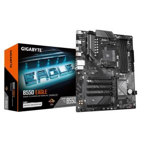 GIGABYTE B550 EAGLE Motherboard - AMD Ryzen 5000 G-Series CPUs, 10+3+1 Phases VRM, up to 3200MHz DDR4, 1xPCIe 4.0 + 1xPCIe 3.0