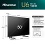 Hisense 50U6NQ Fernseher 127 cm (50") 4K Ultra HD Smart-TV WLAN Grau 600 cd m²