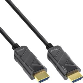 InLine Cavo HDMI AOC, Ultra High Speed HDMI Cable, 8K4K, nero, 15m