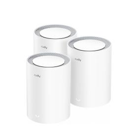 Cudy M3000 3-PACK sistema Wi-Fi Mesh Dual-band (2.4 GHz 5 GHz) Wi-Fi 6 (802.11ax) Grigio, Bianco 1 Interno