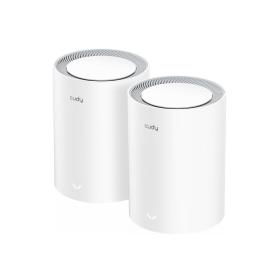 Cudy M3000 2-PACK sistema Wi-Fi Mesh Dual-band (2.4 GHz 5 GHz) Wi-Fi 6 (802.11ax) Grigio, Bianco 1 Interno