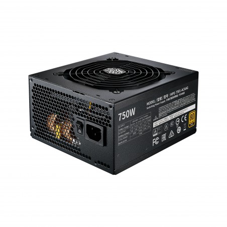 Fuente de alimentación de PC de 750 W y 24 pines para Intel AMD