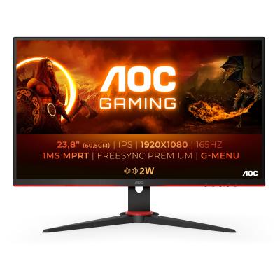 AOC G2 24G2SPAE BK LED display 60,5 cm (23.8 Zoll) 1920 x 1080 Pixel Full HD Schwarz, Rot