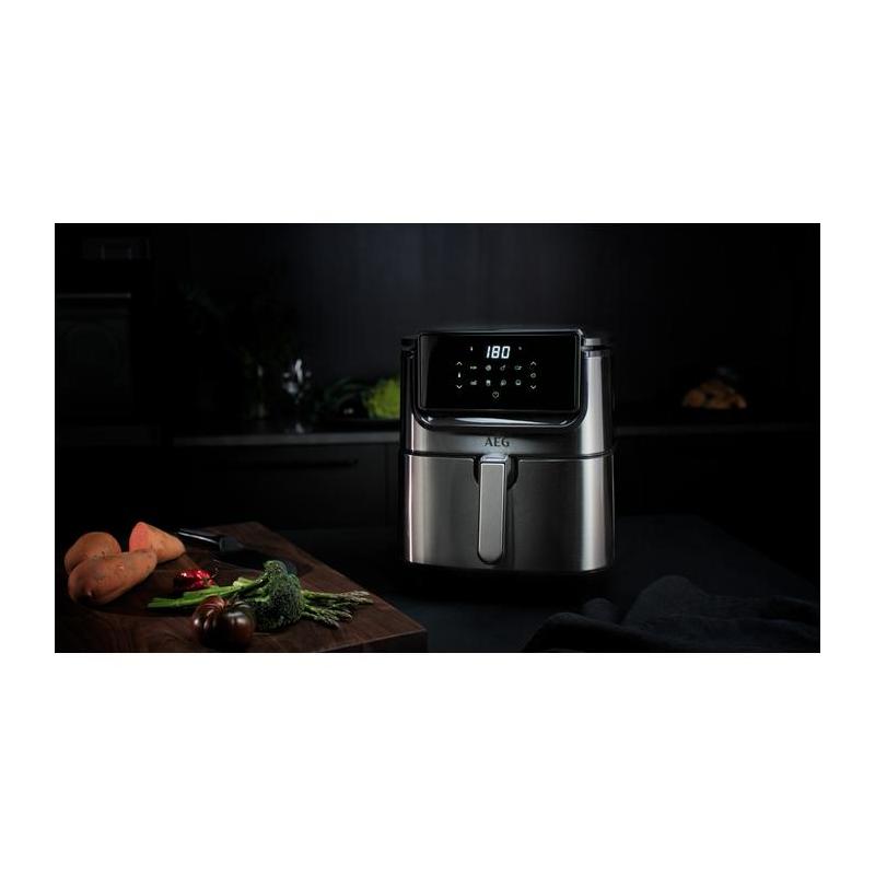 ▷ AEG AF6-1-6ST Single 5.4 L Stand-alone 1800 W Hot air fryer Black,  Stainless steel