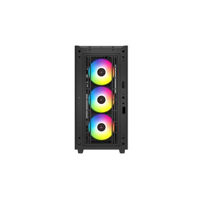 Aerocool SKYLINEV2BK Caja PC ATX Panel Frontal Doble LED ARGB Ventilador  ARGB 12cm Negro