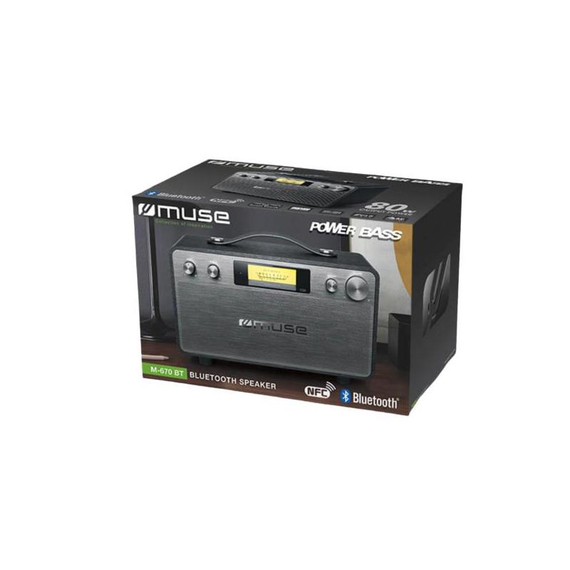 ▷ Muse M-670 BT radio Portatile Nero, Acciaio