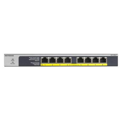 NETGEAR GS108LP Non-géré Gigabit Ethernet (10 100 1000) Connexion Ethernet, supportant l'alimentation via ce port (PoE) 1U