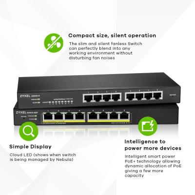 Ethernet Switch Gigabit con 8 porte Desktop - Switch Ethernet e di Rete -  Switch e Router - Networking