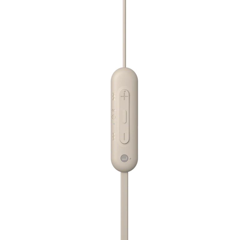 ▷ Sony WI-C100 | In-ear Wireless Trippodo Bluetooth Beige Headset Calls/Music