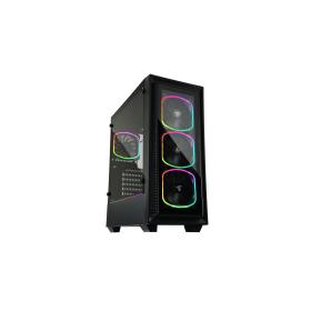 Mars Gaming MCV3 Black, Custom XXL E-ATX Gaming Tower, Front and Side  Tempered Glass Window, Double Chamber Modular Frame