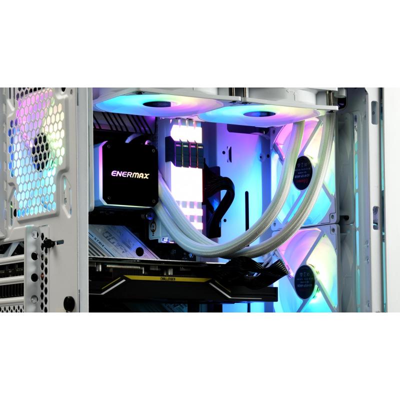 ENERMAX Ventilateur boîtier PC SQUA RGB BLANC Pack de 3
