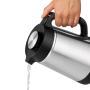 Unold Thermo bouilloire 1,5 L 1800 W Noir, Acier inoxydable