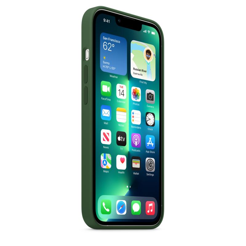 Apple - Cover MagSafe in silicone per iPhone 13 Mini - Verde trifoglio